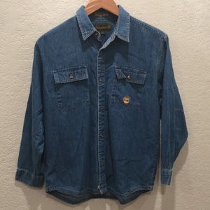 Timberland Blue Button Down Kids Shirt